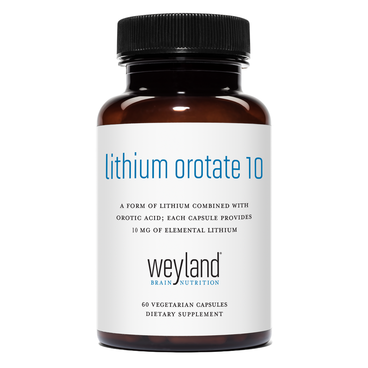 Lithium Orotate 10mg 60 Vegetarian Capsules