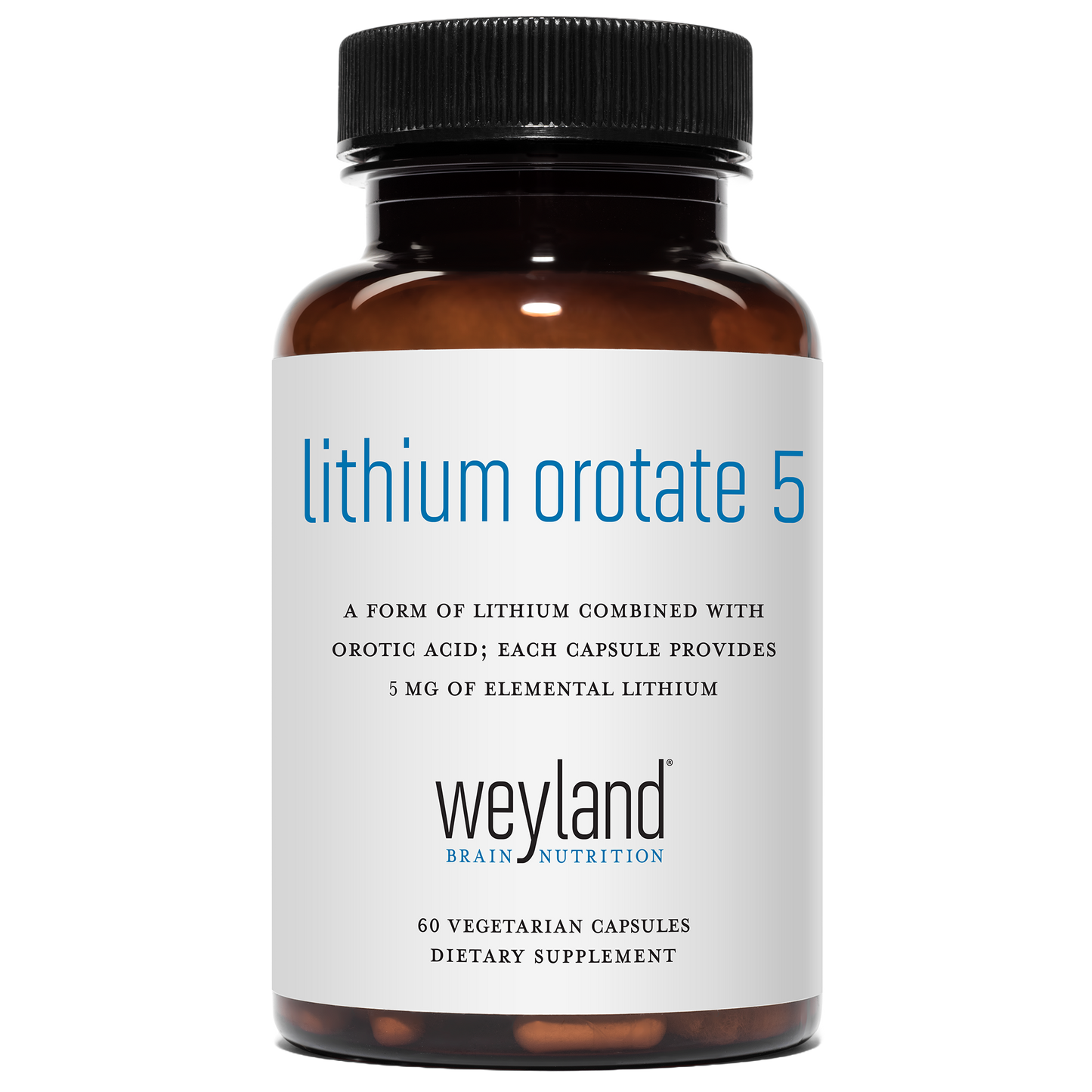 Lithium Orotate 5mg 60 Vegetarian Capsules