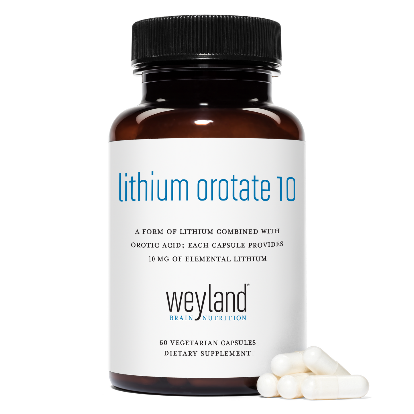Lithium Orotate 60 Capsules 10mg USA Made