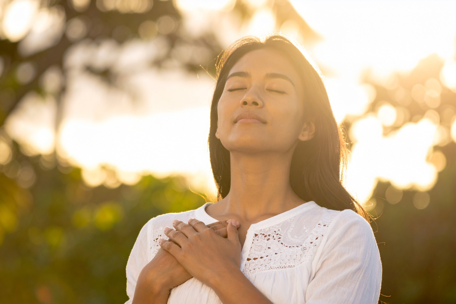 A woman experiencing calm mind taking lithium orotate supplement