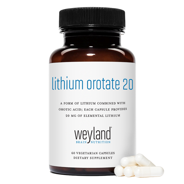 Lithium Orotate 20mg 60 Vegetarian Capsules