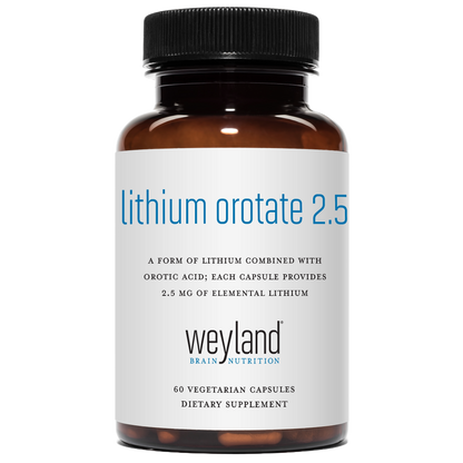 Lithium Orotate 2.5mg 60 Vegetarian Capsules