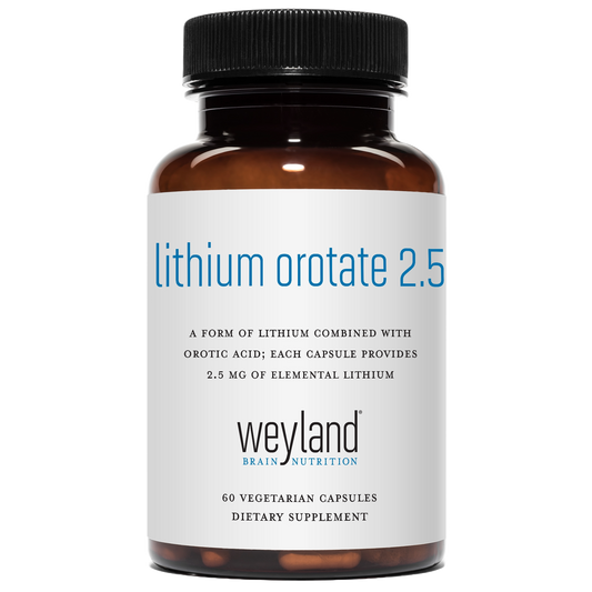 Lithium Orotate 2.5mg 60 Vegetarian Capsules
