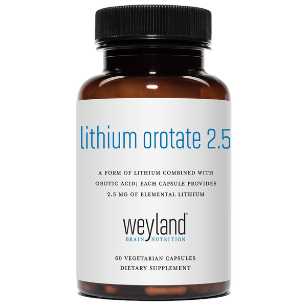 Lithium Orotate 2.5mg 60 Vegetarian Capsules