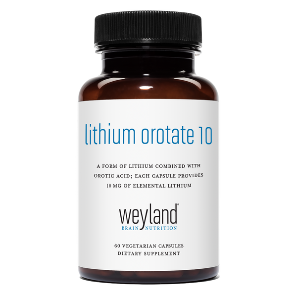 Weyland Lithium Orotate 10mg 60 Vegetarian Capsules