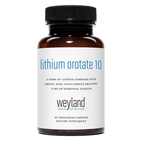 Weyland lithium orotate supplement bottles