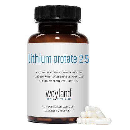 Lithium Orotate 2.5mg 60 Vegetarian Capsules