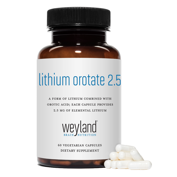 Lithium Orotate 2.5mg 60 Vegetarian Capsules