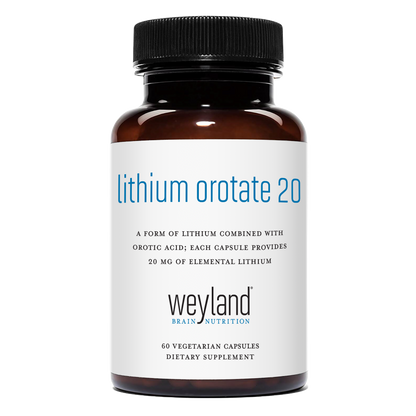 Lithium Orotate 20mg 60 Vegetarian Capsules