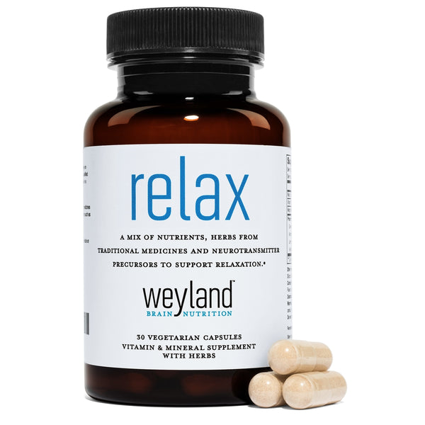 Weyland Brain Nutrition Relax - Natural Sleep Aid - 30 Vegetarian Capsules